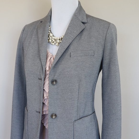 GAP Size 6 Gray Academy Blazer Suit Jacket Career - Picture 2 of 11